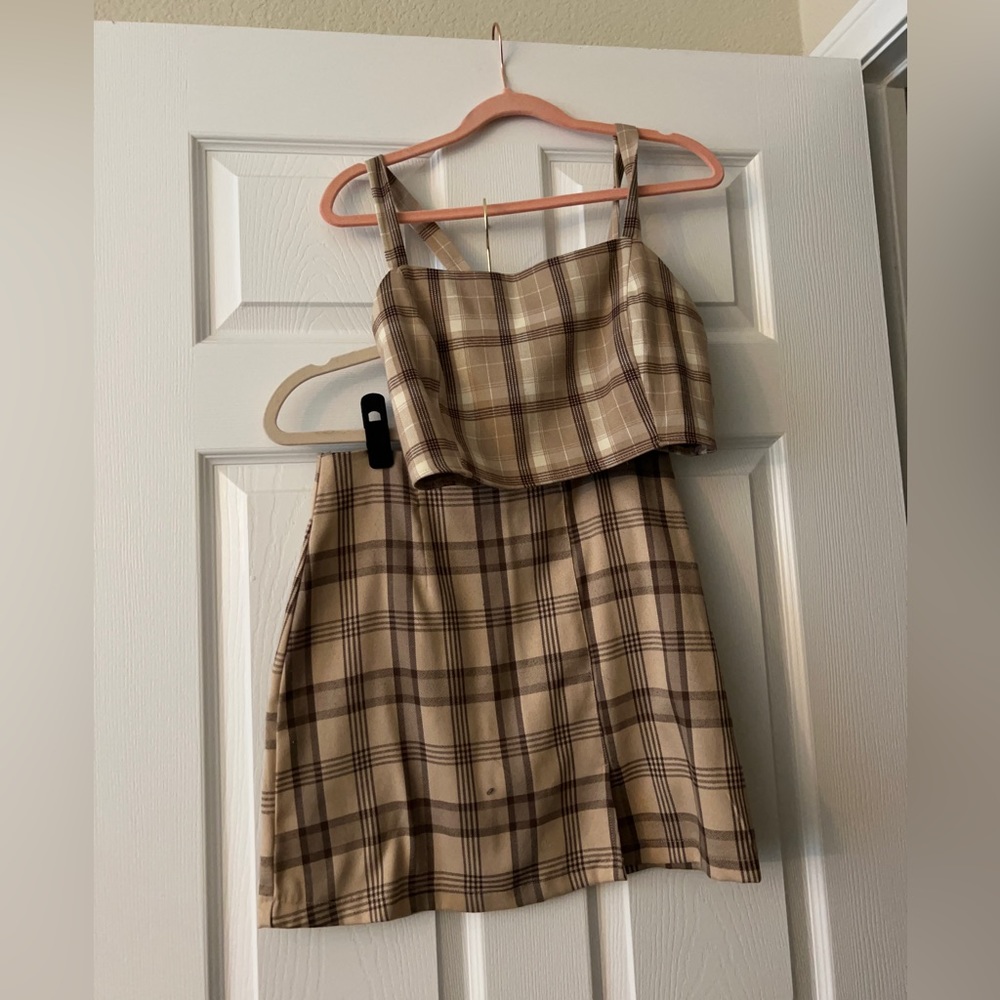 Cider 2 piece plaid set